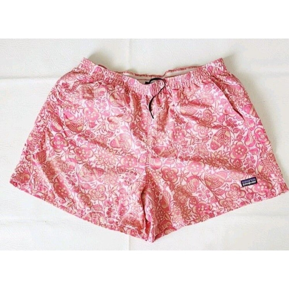 Patagonia Pink Floral Elastic-Waist Women's Shorts